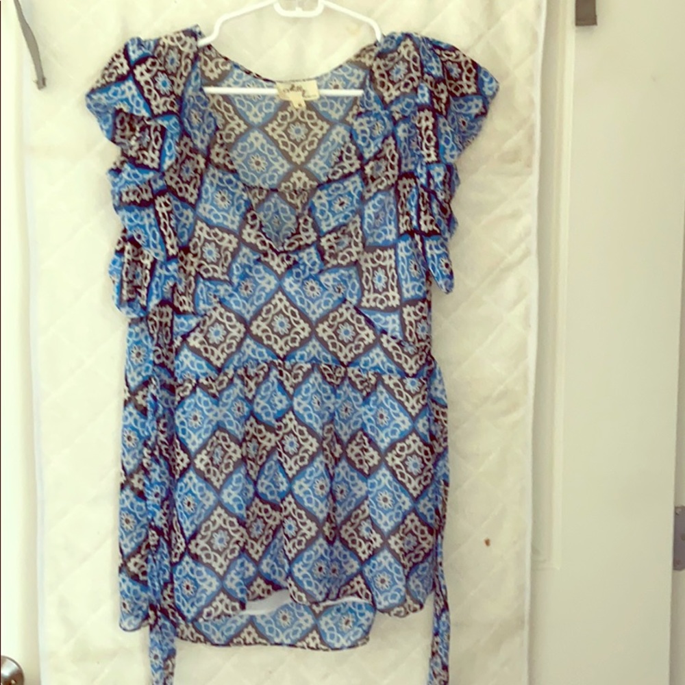 Milly 100% silk top with liner